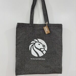 New York Public Library Grey Tote Bag Shopping Bag Book Bag Cotton Brand New